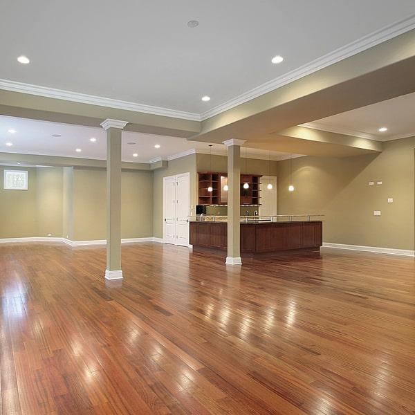 hardwood flooring includes options like oak, maple, and cherry